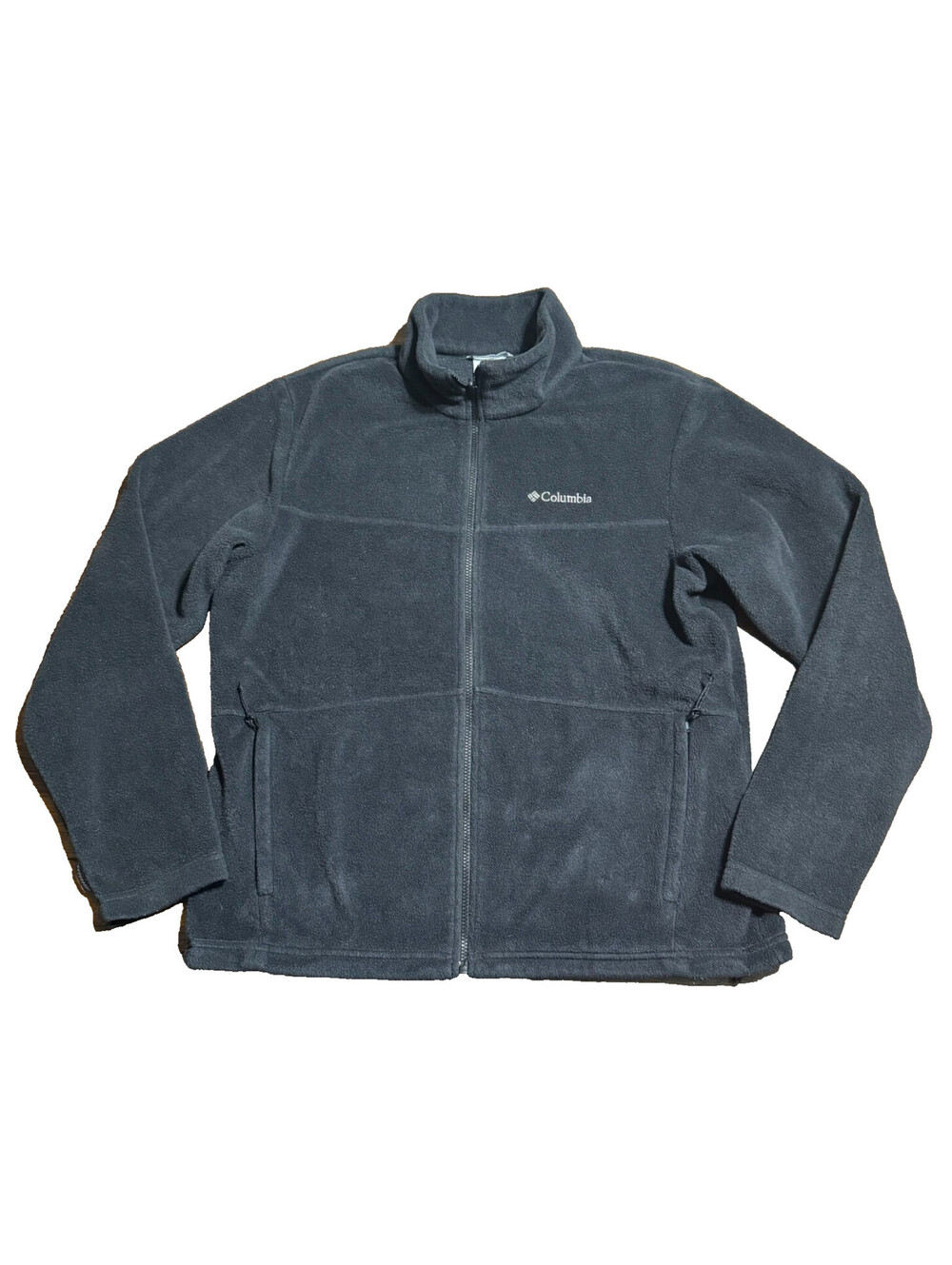 Columbia Jacket Mens Sz Large Black Full Zip Fleece Interchange Outdoors Hiking